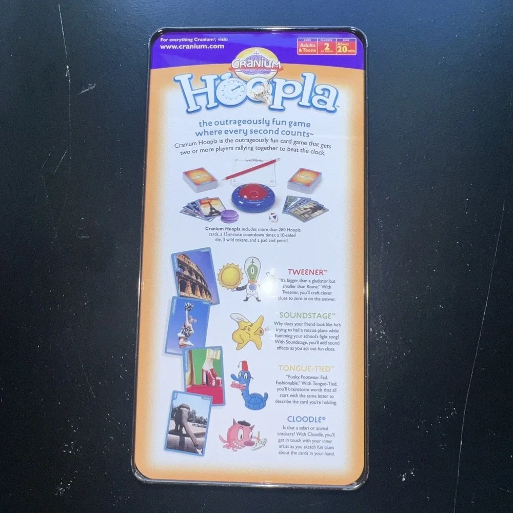 Cranium Hoopla Card Game 2002 Edition Adults Teens Family Fun New Cards Sealed